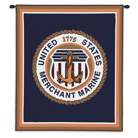 Merchant Marine Wall Tapestry With Rod