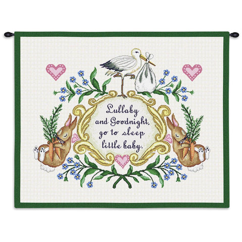 Lullabye and Goodnight Wall Tapestry With Rod