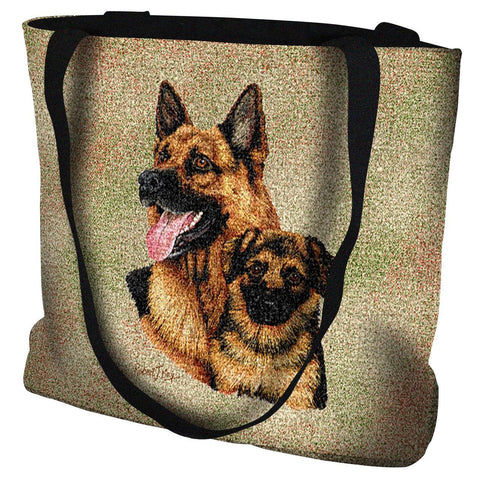 German Shepherd with Puppy Tote Bag