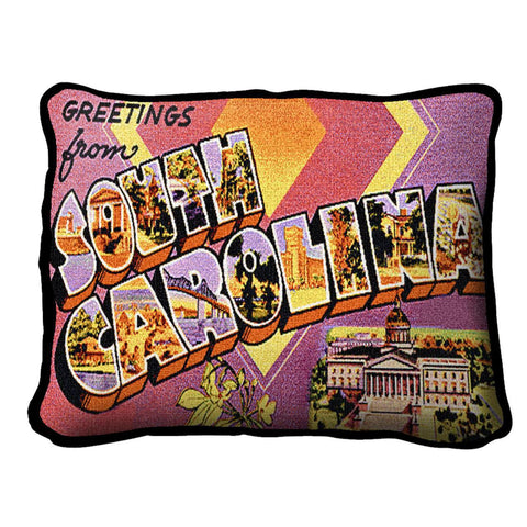 Greetings From South Carolina Pillow
