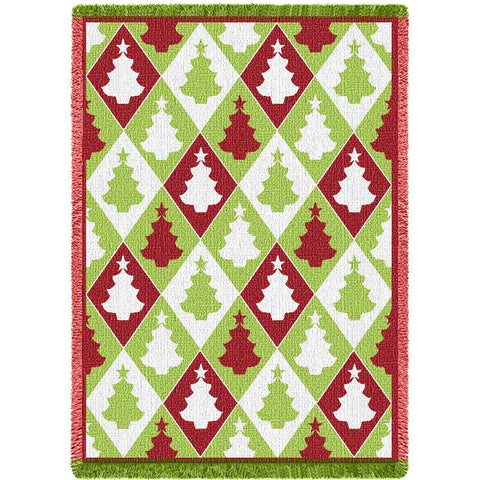 Christmas Tree Diamond Blanket