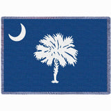 South Carolina Palmetto Moon Blue Flag Blanket