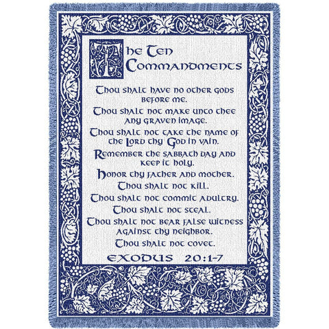 Ten Commandments Natural Blanket