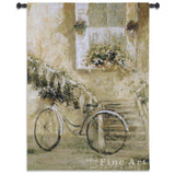 Courtyard Bicycle Wall Tapestry