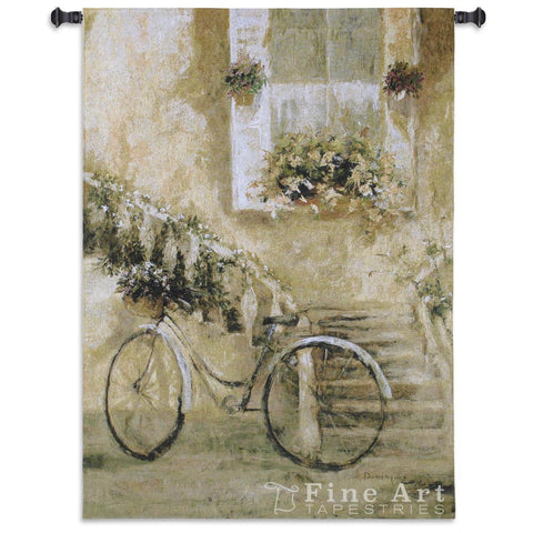 Courtyard Bicycle Wall Tapestry