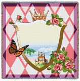 Abstract Damask Persimmon Wall Tapestry
