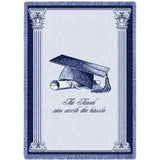 Graduate No Year Navy Blanket