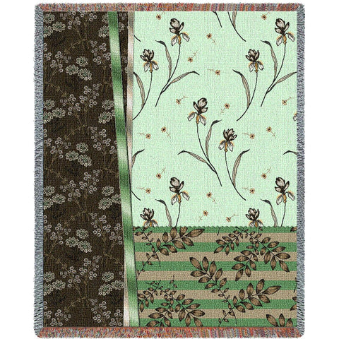 Botanical Swatches Jade Blanket