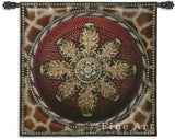 Giraffe With Rosette Wall Tapestry