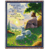 John 3:16 Green Pastures Blanket