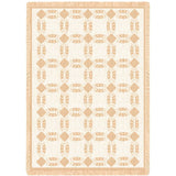 Double Wedding Ring Natural Blanket