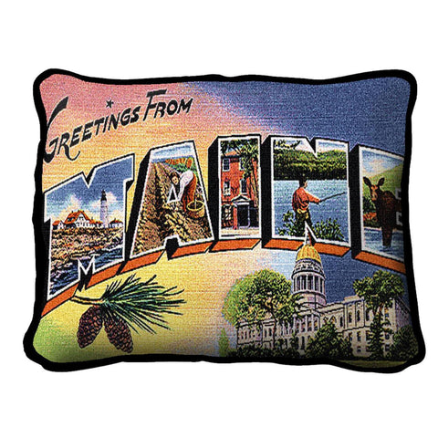 Greetings From Maine Pillow