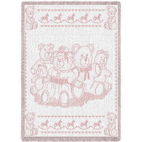 Bears Pink Mini Blanket