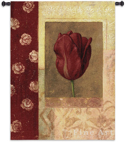 Tulip Bordeaux Wall Tapestry