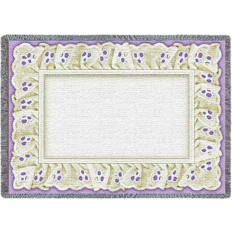 Eyelet Lavender Mini Blanket