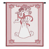 New Angel and Baby Girl Wall Tapestry With Rod