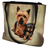 Yorkshire Terrier with Puppy Tote Bag
