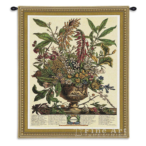 January Botanical Wall Tapestry