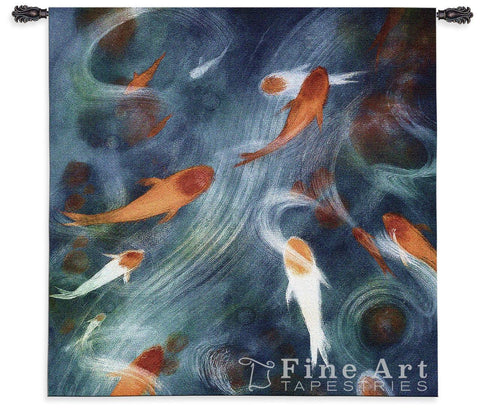 Koi Pool Wall Tapestry