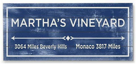 Martha's Vineyard Wood Sign 12x16 Planked