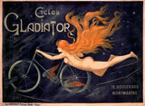 French Gladiator Bicycles Wood Sign 14x20 (36cm x 51cm) Planked