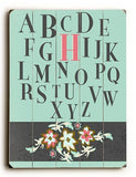 Alphabet Wood Sign 9x12 (23cm x 31cm) Solid