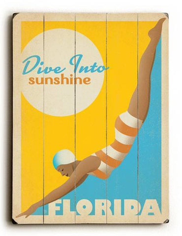 Sunshine - Florida Wood Sign 18x24 (46cm x 61cm) Planked