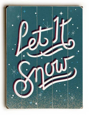 Let it Snow Wood Sign 25x34 (64cm x 87cm) Planked