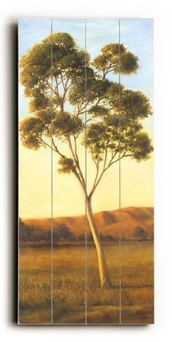 Lonely Eucalyptus I Wood Sign 10x24 (26cm x61cm) Planked