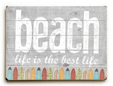 Beach Life Wood Sign 14x20 (36cm x 51cm) Planked