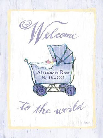 0003-0461-Welcome Buggy Wood Sign 18x24 (46cm x 61cm) Planked
