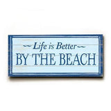 Better by the beach Wood Sign 10x24 (26cm x61cm) Planked
