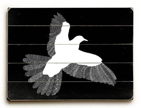 Bird Wood Sign 12x16 Planked