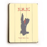 N.W.N. Wood Sign 9x12 (23cm x 30cm) Solid