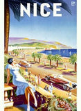 Nice Riviera Beach Resort Poster Wood Sign 9x12 (23cm x 31cm) Solid