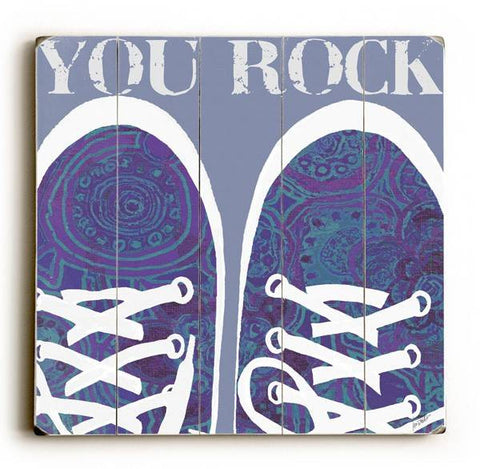 You Rock Wood Sign 13x13 Planked