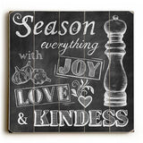 Season Everything Wood Sign 13x13 Planked