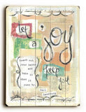 Let Joy Keep You Wood Sign 9x12 (23cm x 31cm) Solid