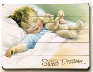 Sweet Dreams Wood Sign 14x20 (36cm x 51cm) Planked