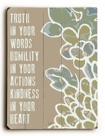 Kindness In Your Heart Wood Sign 25x34 (64cm x 87cm) Planked
