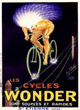 Les Cycles Wonder Wood Sign 9x12 (23cm x 31cm) Solid
