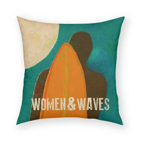 Women & Waves Pillow 18x18