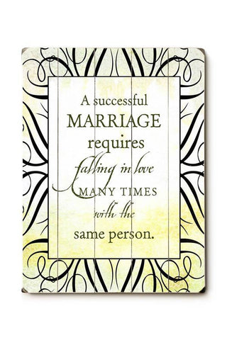 A Successful Marriage Wood Sign 30x40 (77cm x102cm) Planked