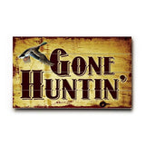 Gone Hunting Wood Sign 7.5x12 (20cm x31cm) Solid