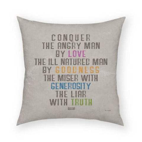 Conquer The Angry Man Pillow 18x18
