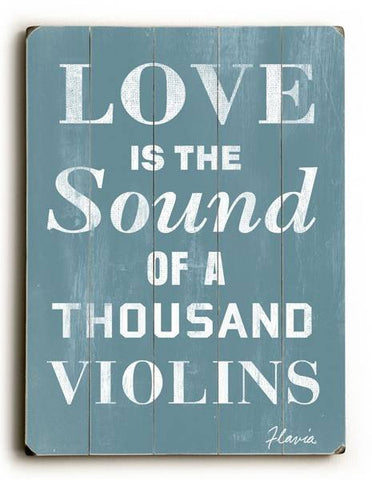 Love is the Sound Wood Sign 18x24 (46cm x 61cm) Planked