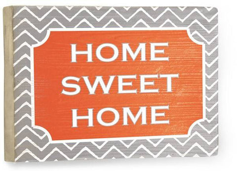 Home Sweet Home Pattern Wood Sign 9x12 (23cm x 31cm) Solid