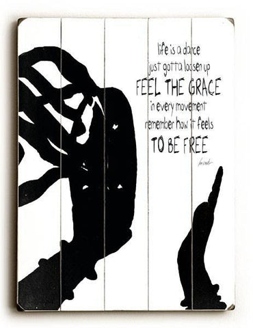 feel the grace Wood Sign 30x40 (77cm x102cm) Planked