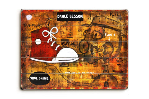 Dance Lesson Wood Sign 18x24 (46cm x 61cm) Planked