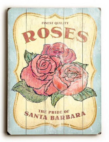 0003-0366-Finest Quality Roses Wood Sign 12x16 Planked
